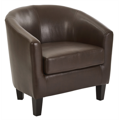 Ethan Fabric Tub Chair with Dark Espresso Wood Legs