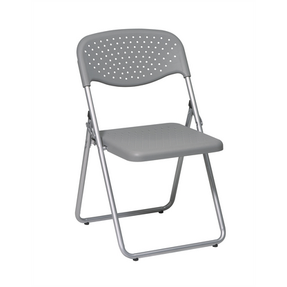 Folding Chair with Plastic Seat and Back - Stackable and Easy to Store