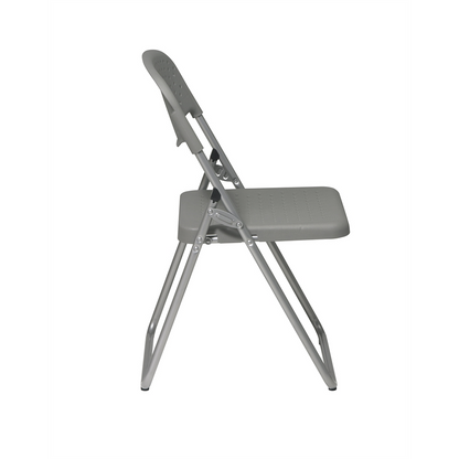 Folding Chair with Plastic Seat and Back - Stackable and Easy to Store