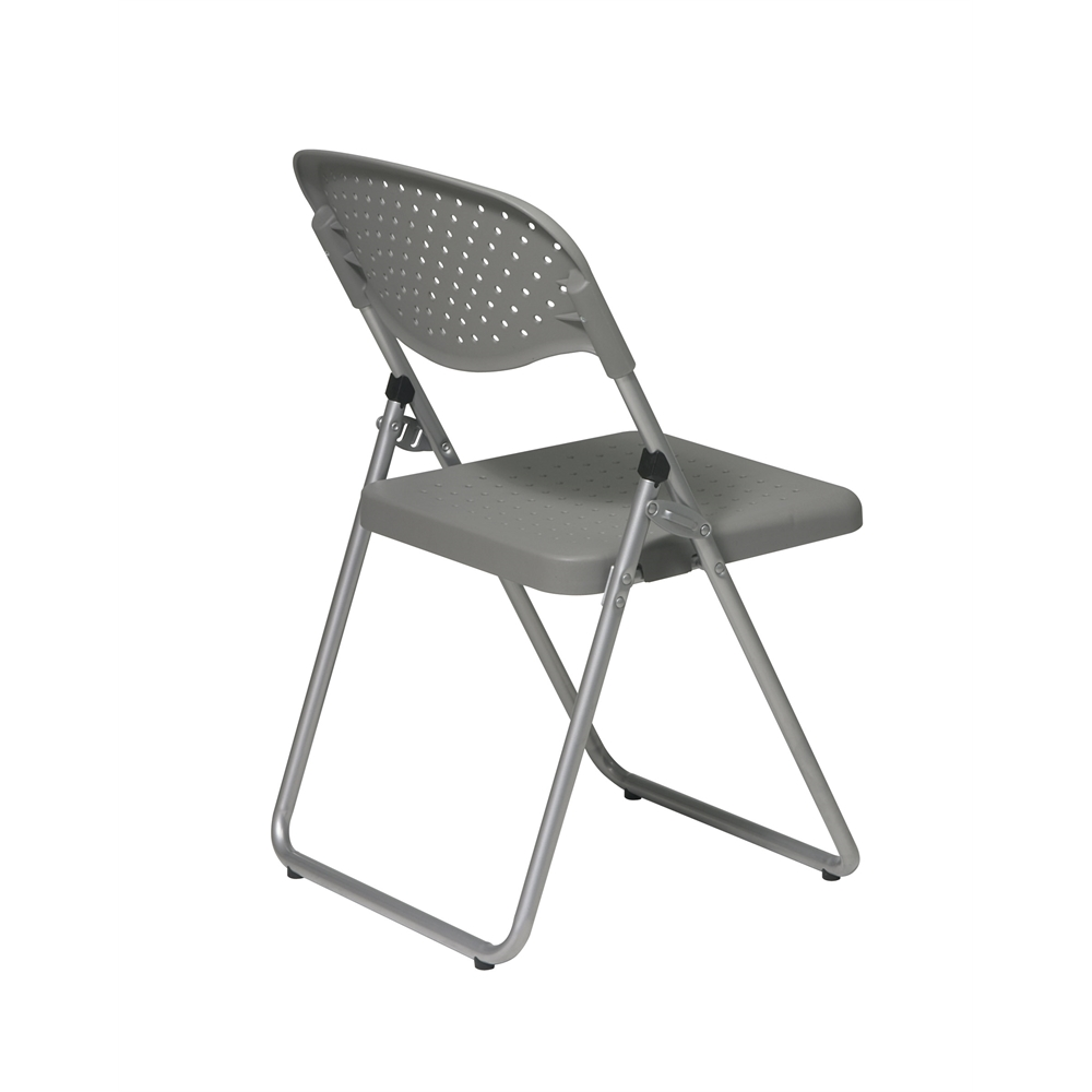 Folding Chair with Plastic Seat and Back - Stackable and Easy to Store