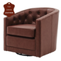 Walsh Top Grain Leather Swivel Chair - Modern Contemporary Chair