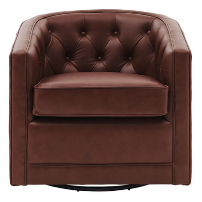 Walsh Top Grain Leather Swivel Chair - Modern Contemporary Chair